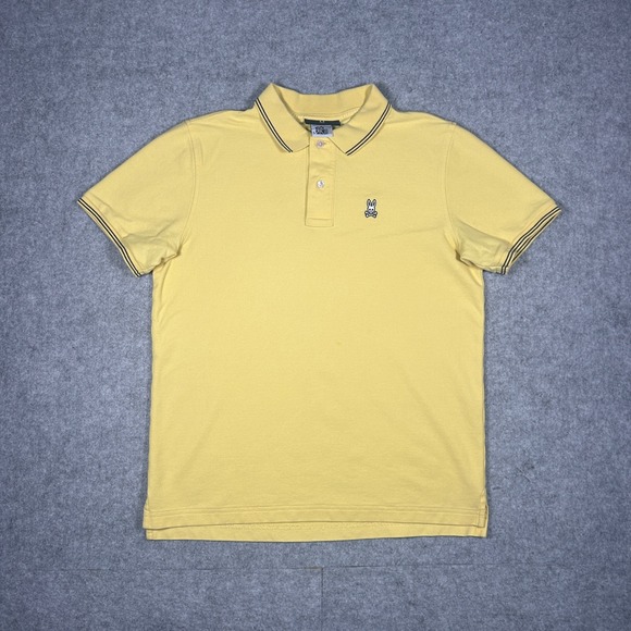 Psycho Bunny Other - Psycho Bunny Polo Shirt Men Size 5 medium Yellow Pima Cotton Short Sleeve Preppy